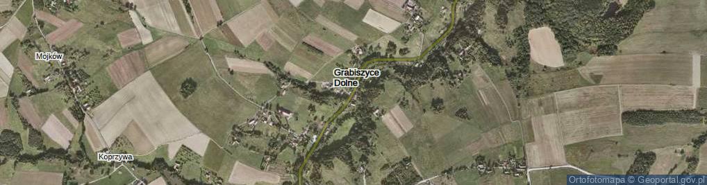 Zdjęcie satelitarne Grabiszyce Dolne ul.